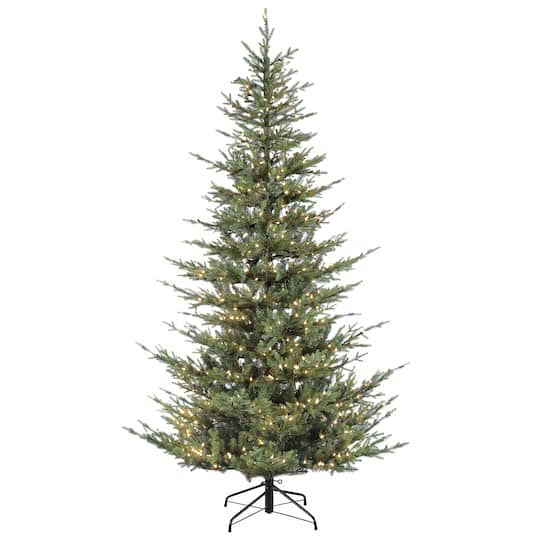 4.5Ft Pre-Lit Natural Fir Artificial Christmas Tree Insta-Shape® Clear Lights By Puleo International in Green | 4.5 ft | Michaels®